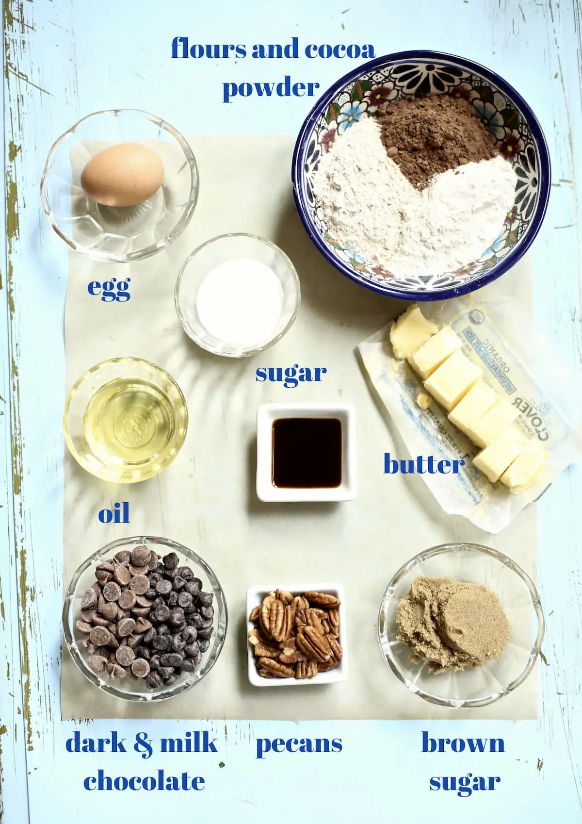 ingredients for cookies