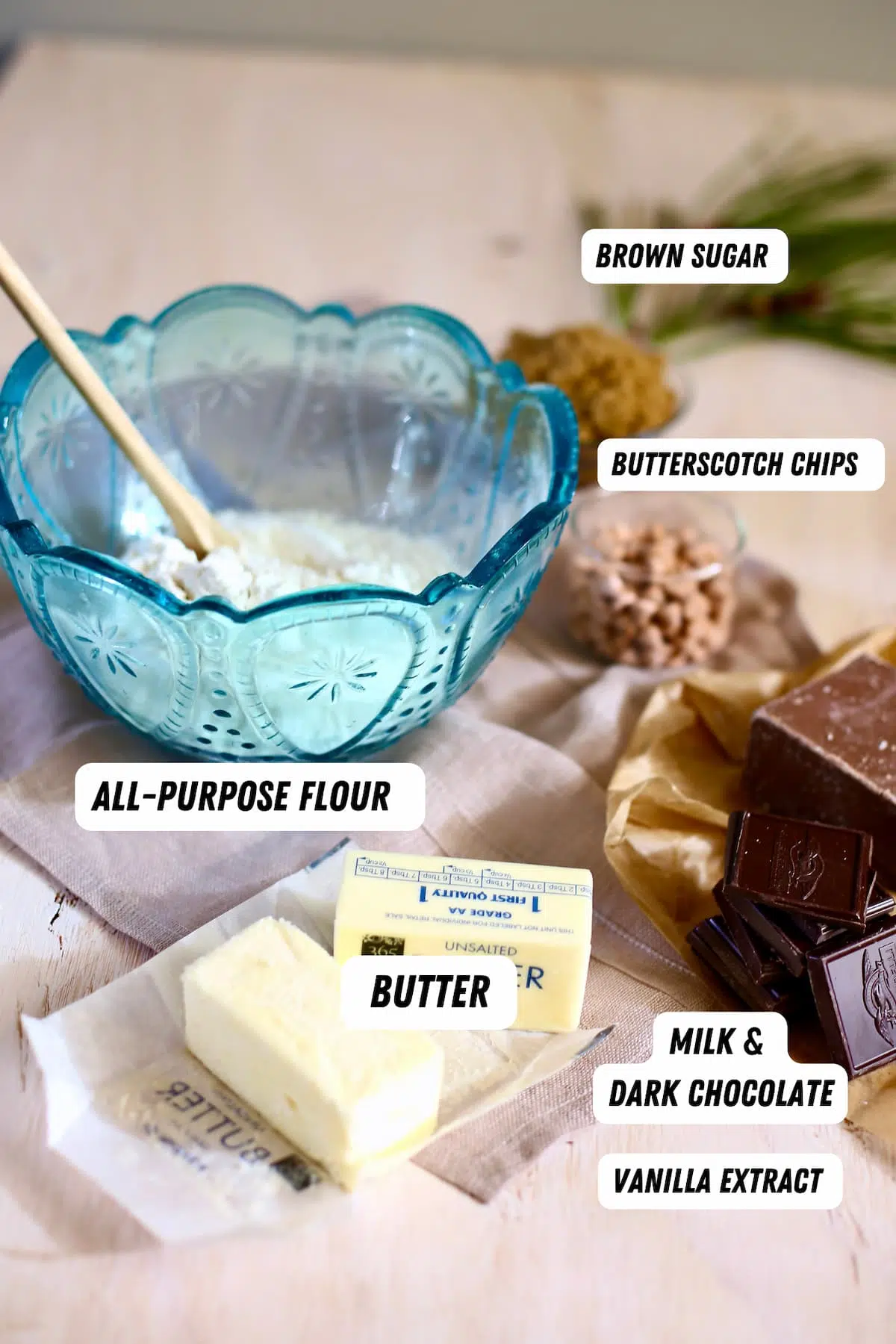 an image of ingredients on a table for cookies.