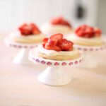 cookies with strawberries on a table