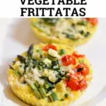 frittatas on a white platter