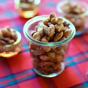 a square photo of spiced nuts