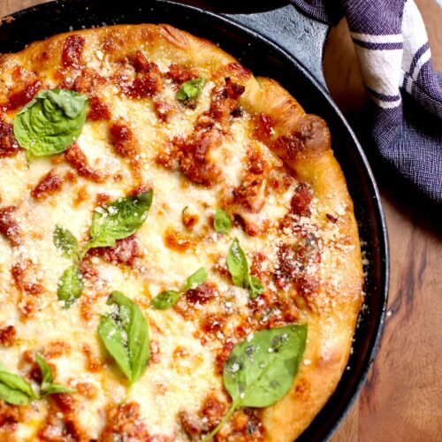 Easy Skillet Pizza Recipe  The Best Crispy Cast Iron Skillet Pizza