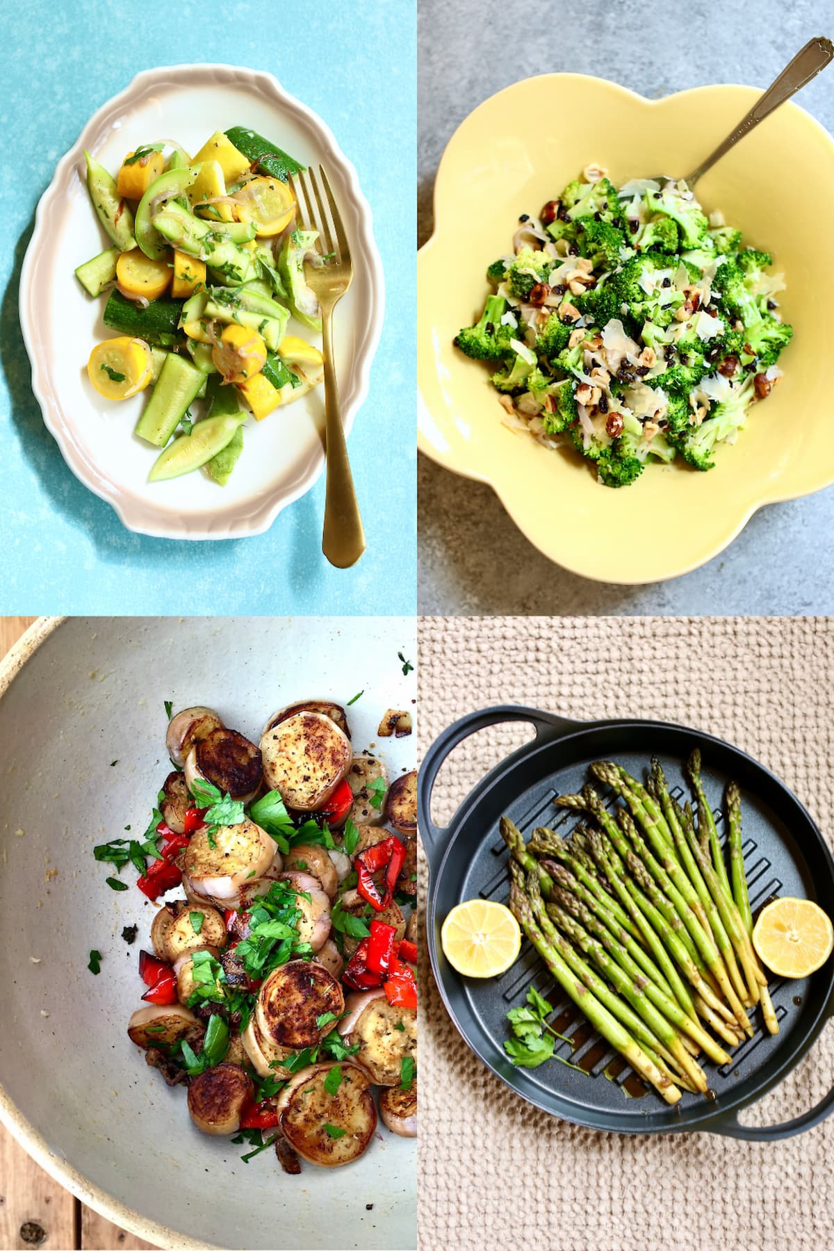 four food photos, a collage.  