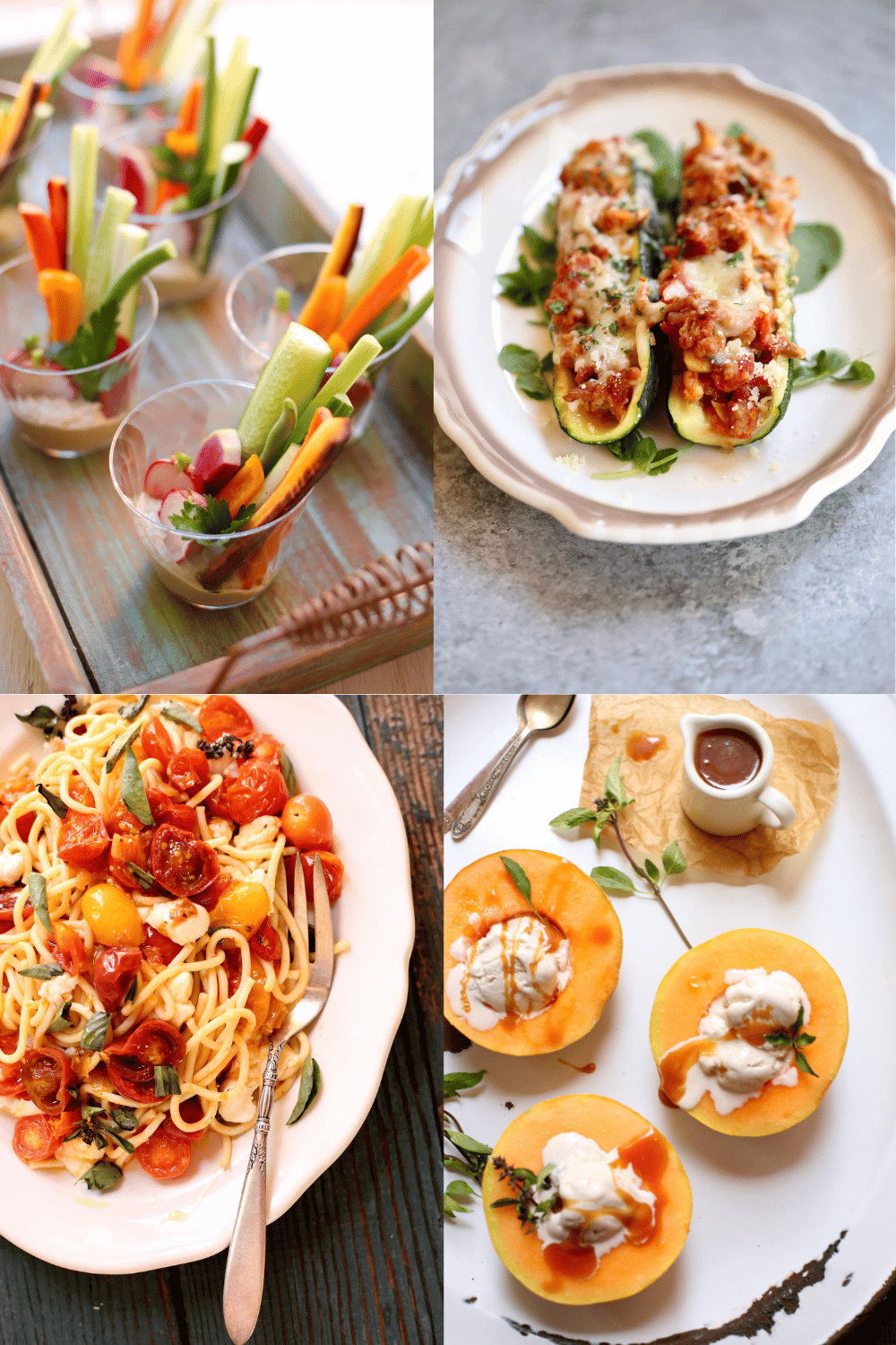 a collage of food photos.  