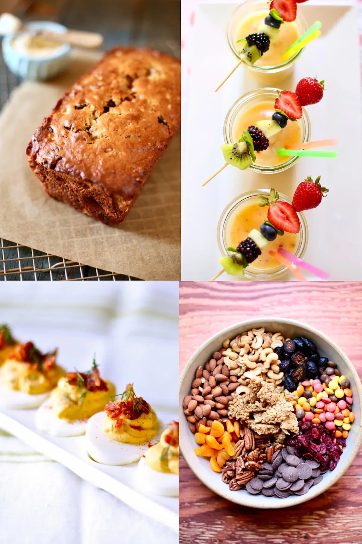 a collage of four food photos.