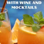 a pinterest image of a mocktail that's orange with a text overlay.