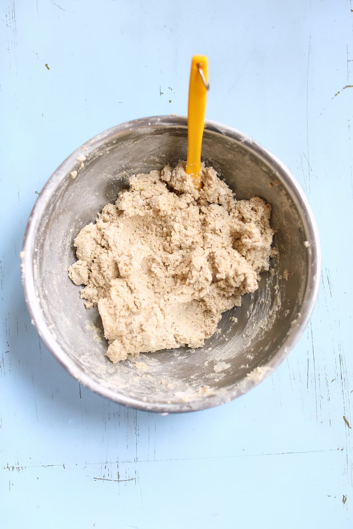a bowl of cookie dough.