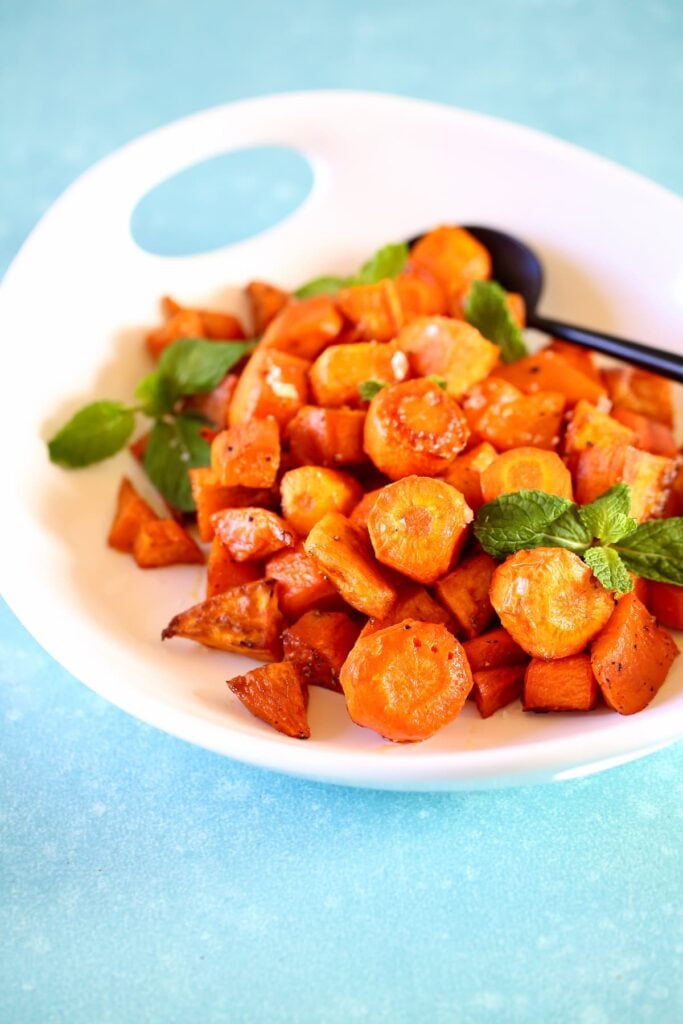 Roasted Sweet Potatoes and Carrots - Studio Delicious